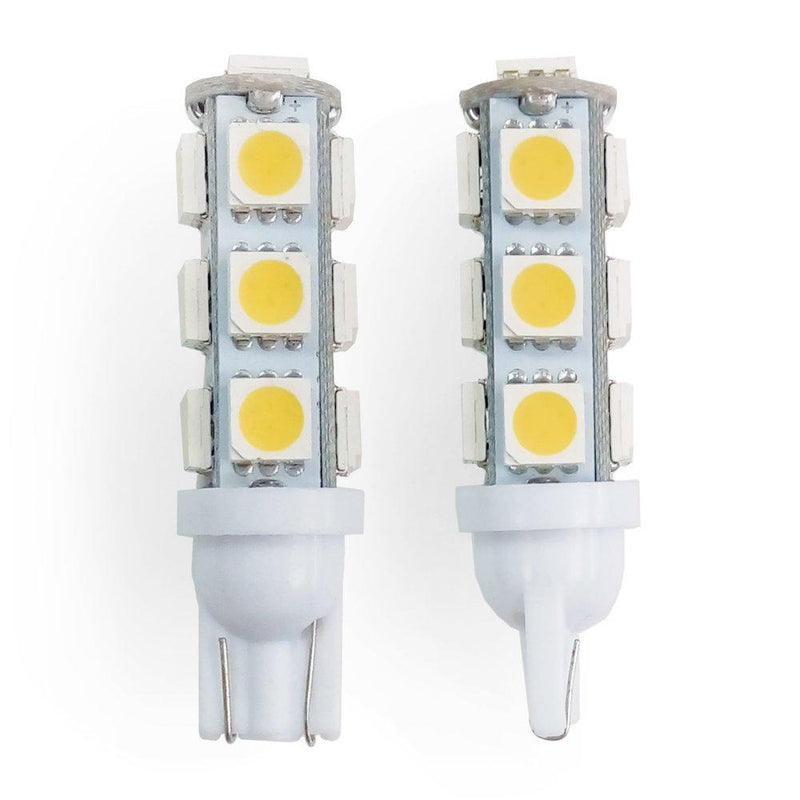 [AUSTRALIA] - RV LIGHTING Two (2) Eco-LED Warn White LED 921 Bulb, with 9 SMD 5050 & Miniature Wedge T10 Connector (921-WW13M2) Warm White