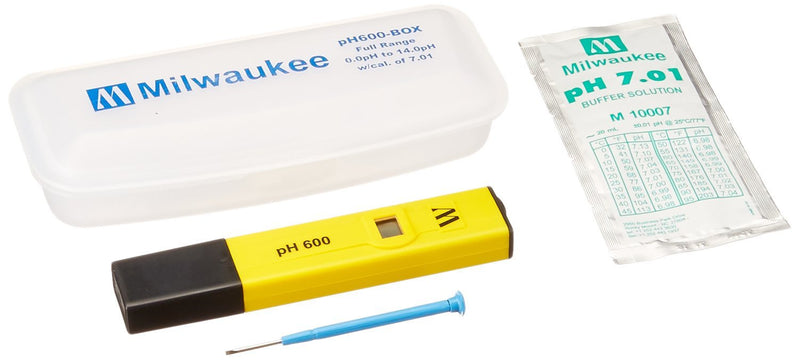 Milwaukee Instruments PH600BOX pH600 Economic Pocket Sized pH Temperature Meter with Protective Case and 7.01 Ca - LeoForward Australia