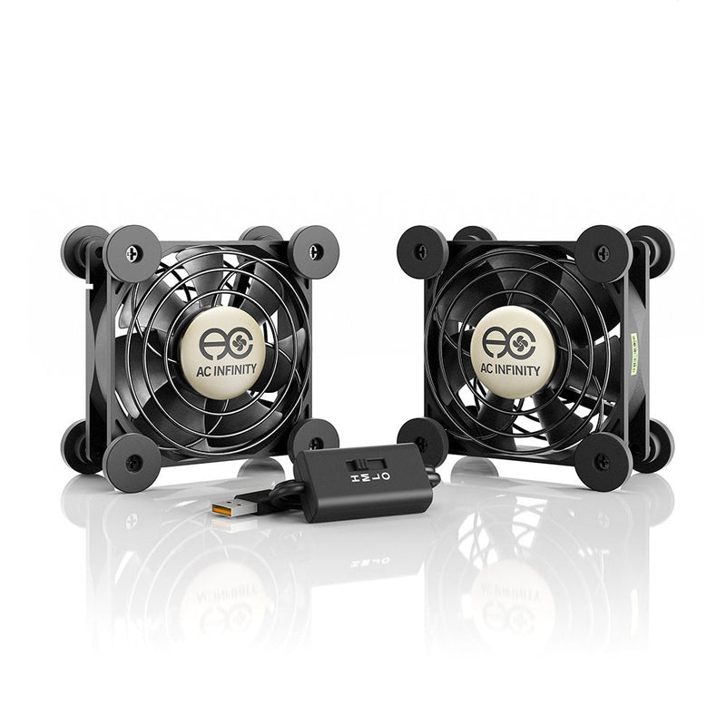  [AUSTRALIA] - AC Infinity MULTIFAN S5, Quiet Dual 80mm USB Fan, UL-Certified for Receiver DVR Playstation Xbox Computer Cabinet Cooling