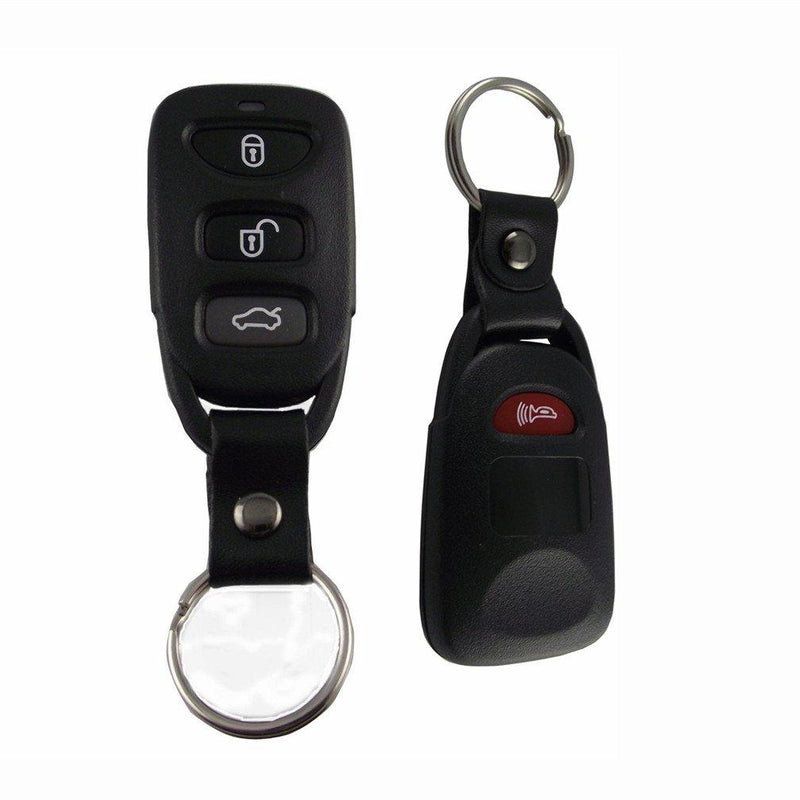  [AUSTRALIA] - KEMANI New Remote Entry Key Fob Keyless Case Shell 4 Button For Hyundai Elantra Accent Sonata 3 Button +Panic ( Just a Empty Key Shell, No Chips Inside))