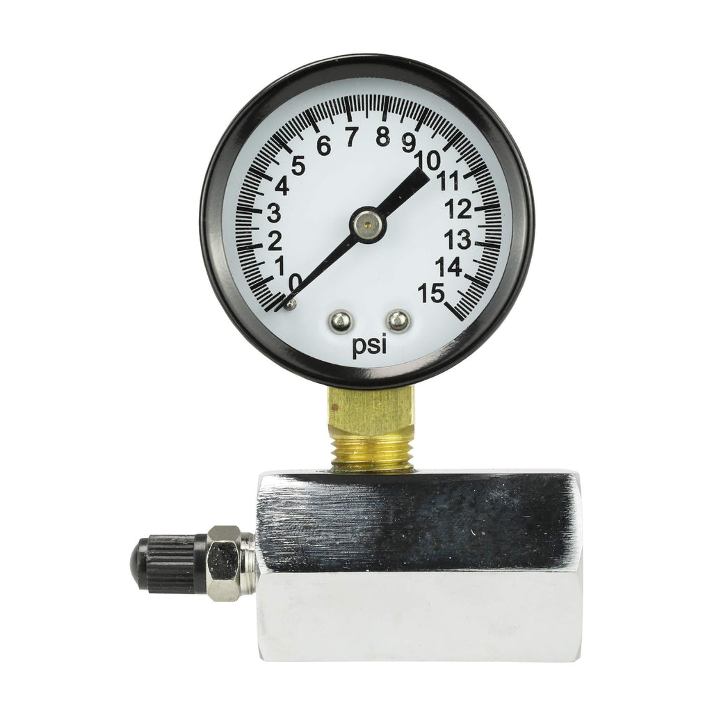  [AUSTRALIA] - Danco Gas Test Gauge for 0-15 psi at 1/10 Increments, Chrome-Plated (94352) 1 Pack