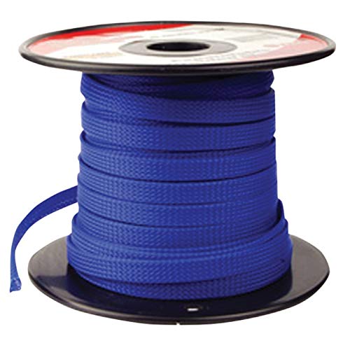  [AUSTRALIA] - BLUE 1/4 100FT EXPANDABLE FLEX SLEEVE WIRING HARNESS LOOM WIRE COVER