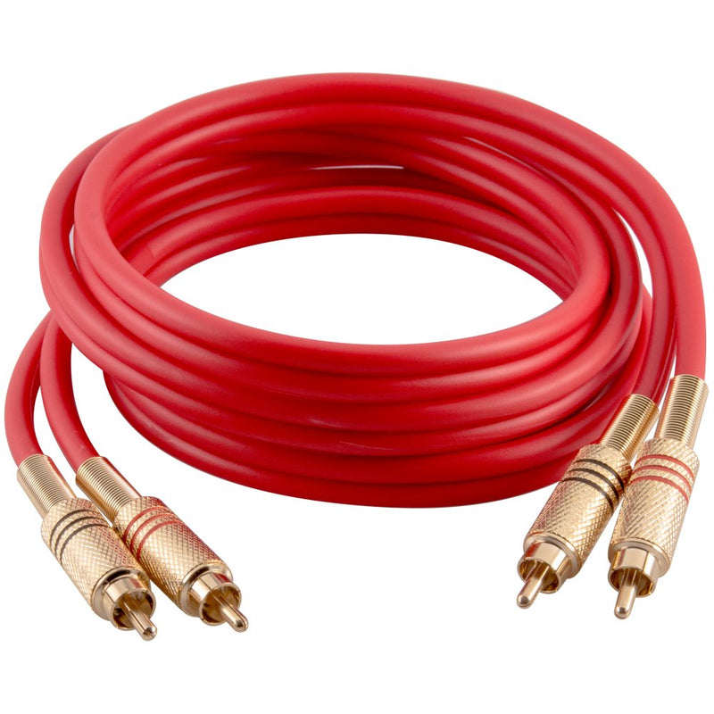  [AUSTRALIA] - Seismic Audio Speakers Premium 6 Foot Dual RCA Male To Dual RCA Male Audio Patch Cables, 2RCA to 2RCA Audio Cord, Red