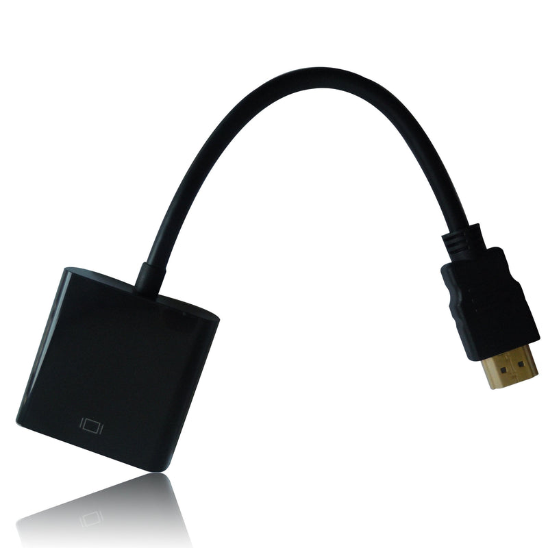  [AUSTRALIA] - Tgomtech HDMI to VGA Cable Adapter for Desktop/PC/Laptop/TV/DVD/Ultrabook/Power Free Raspberry PI, MHL Support, Black