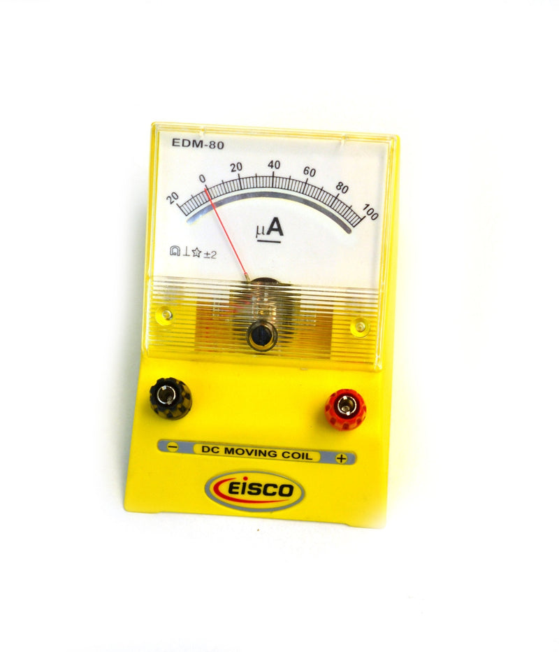  [AUSTRALIA] - Eisco Labs Analog Ammeter, DC Current Meter, 0-100 microamp, 2 microamp Resolution