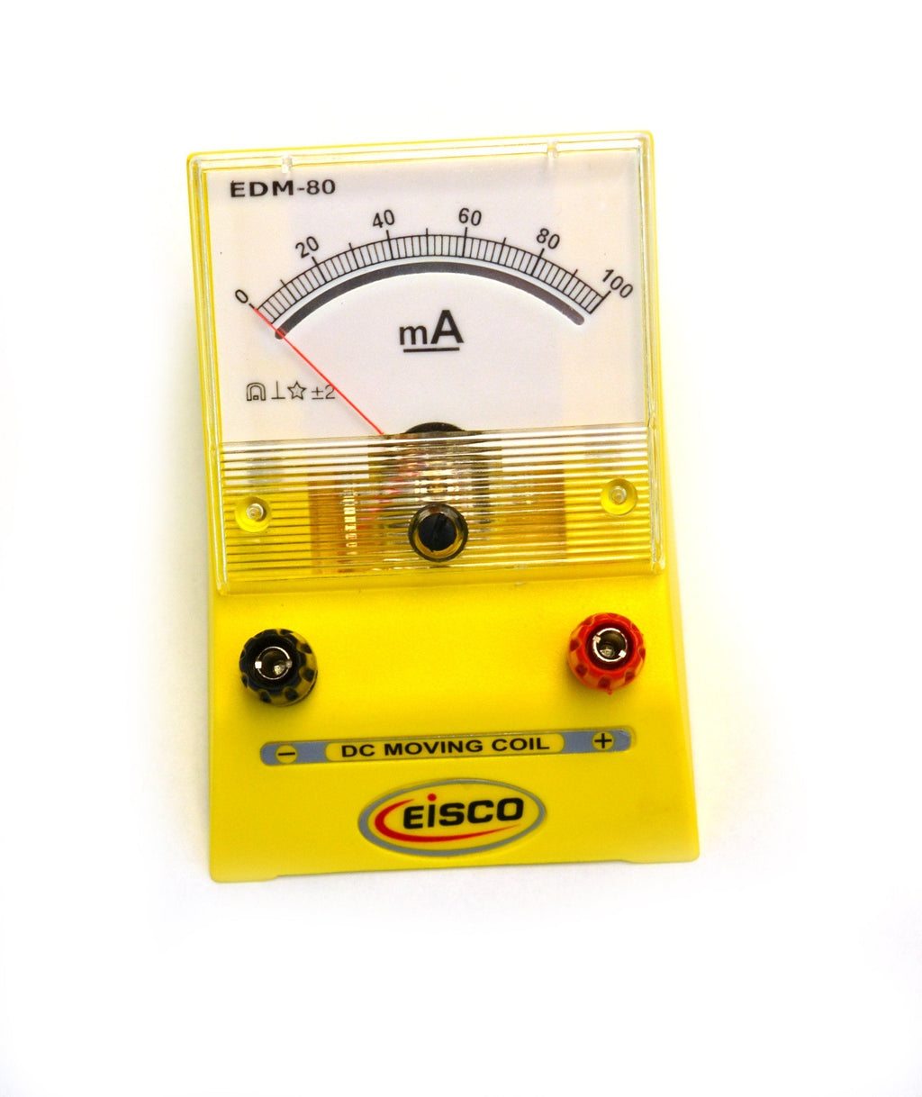  [AUSTRALIA] - Eisco Labs Analog Ammeter, DC Current Meter, 0-100 milliamp, 2mA Resolution