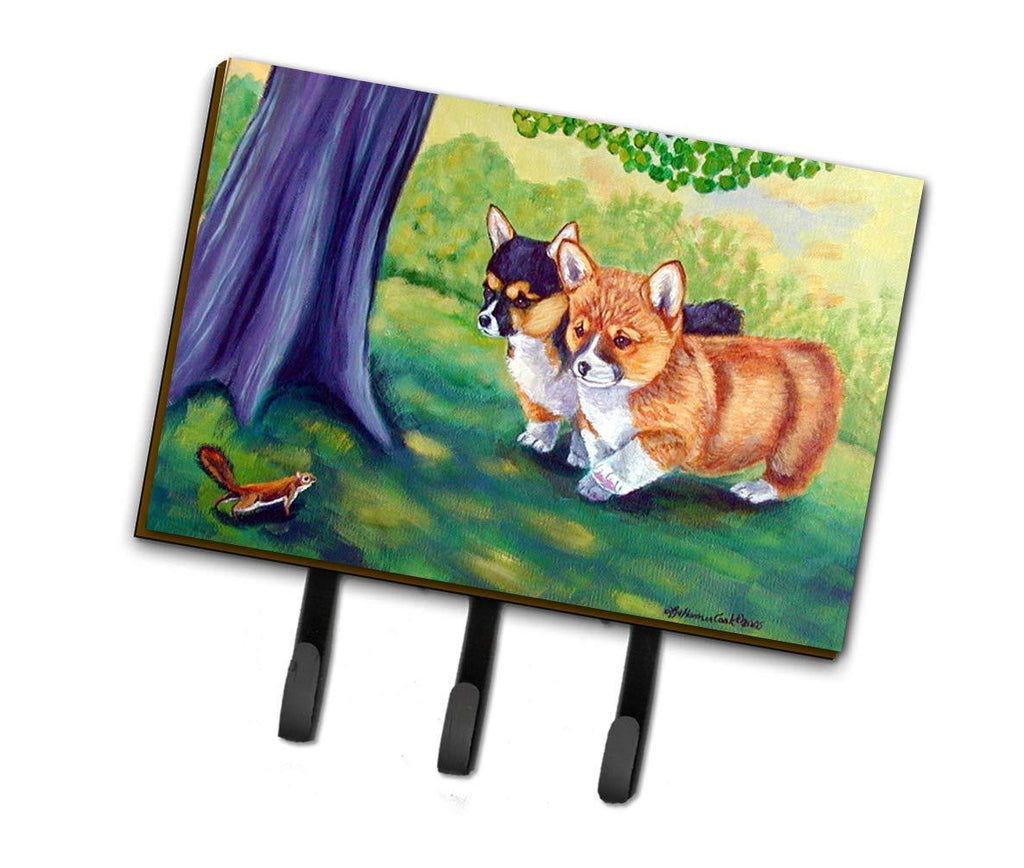  [AUSTRALIA] - Caroline's Treasures 7293TH68 Corgi Leash Holder or Key Hook, Triple, Multicolor