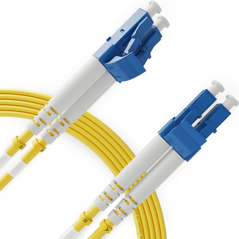 LC to LC Fiber Patch Cable Single Mode Duplex - 3m (9.84ft) - 9/125um OS1 LSZH - Beyondtech PureOptics Cable Series 3m (9ft) LC to LC - LeoForward Australia