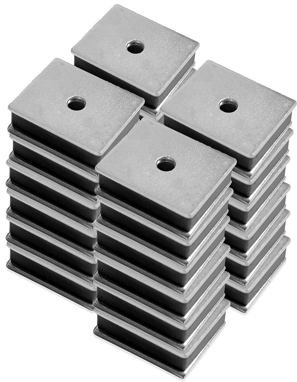 Master Magnetics CA41LWHX24 Magnet Fastener, Rectangular with Center Hole Zinc Plated, 1" Length, 0.813" Width, 0.313" Height, 12 Pounds, Silver (Pack of 24) - LeoForward Australia