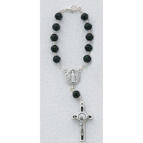  [AUSTRALIA] - Auto Rosary - Black St. Benedict Auto Rosary. Great for Leaving in the Car or Hanging on Your Visor.
