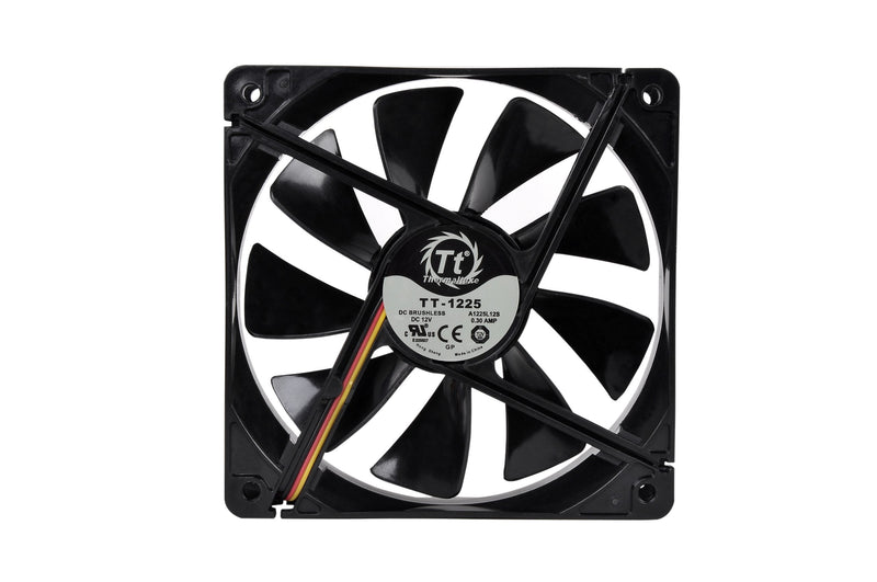  [AUSTRALIA] - Thermaltake 120mm Pure 12 Series Black Quiet High Airflow Case Fan CL-F011-PL12BL-A Single Pack