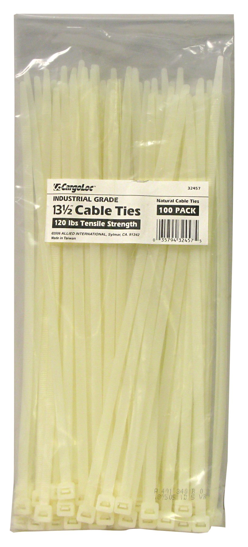  [AUSTRALIA] - CargoLoc 32457 Nylon Cable Ties, 13-1/2-Inch Natural 13-1/2"