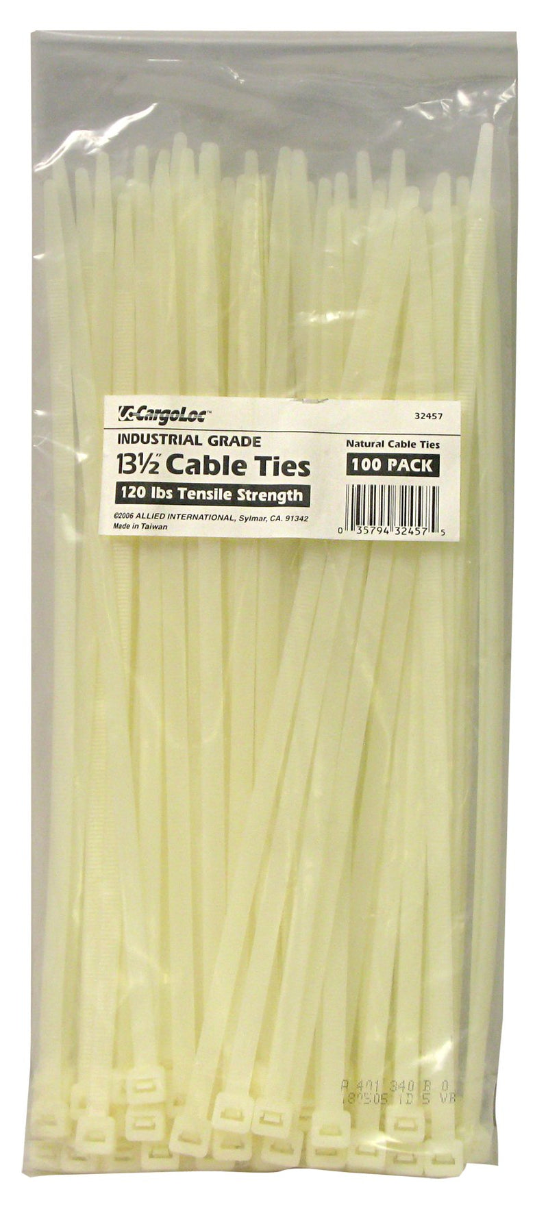  [AUSTRALIA] - CargoLoc 32457 Nylon Cable Ties, 13-1/2-Inch Natural 13-1/2"