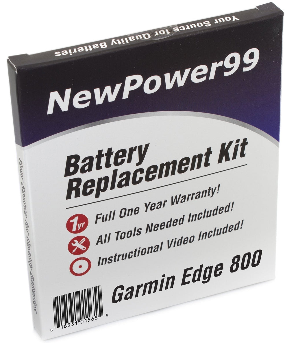  [AUSTRALIA] - NewPower99 Battery Replacement Kit for Garmin Edge 800 with Tools, Video Instructions and Long Life Battery