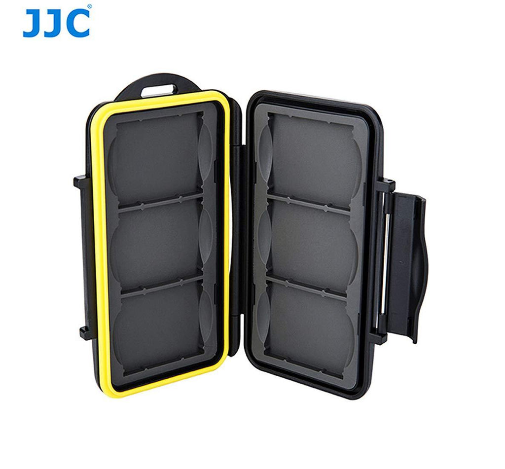 Water Resistant JJC MC-CF6 Memory Card Hard Case for 6 Pcs CF Cards with Lock - LeoForward Australia