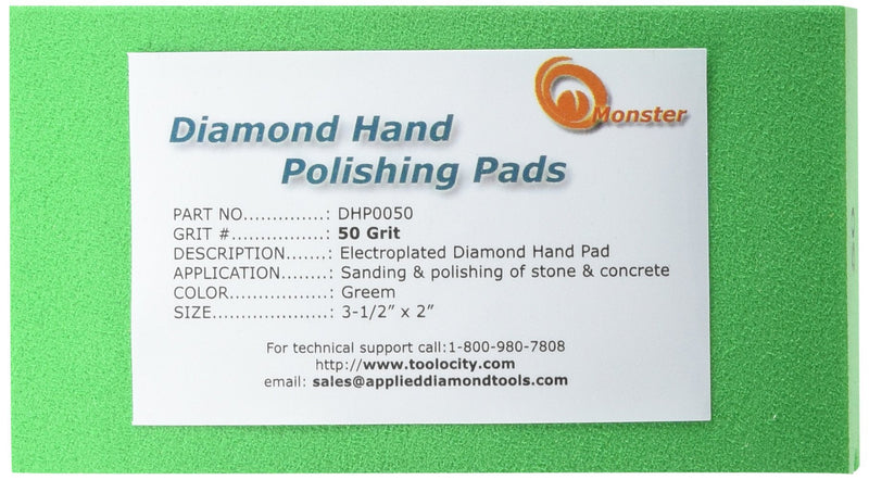  [AUSTRALIA] - Monster DHP0050 Monster Diamond Hand Polishing Pads for Stone