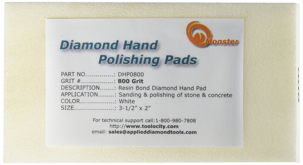  [AUSTRALIA] - Monster DHP0800 Monster Diamond Hand Polishing Pads for Stone