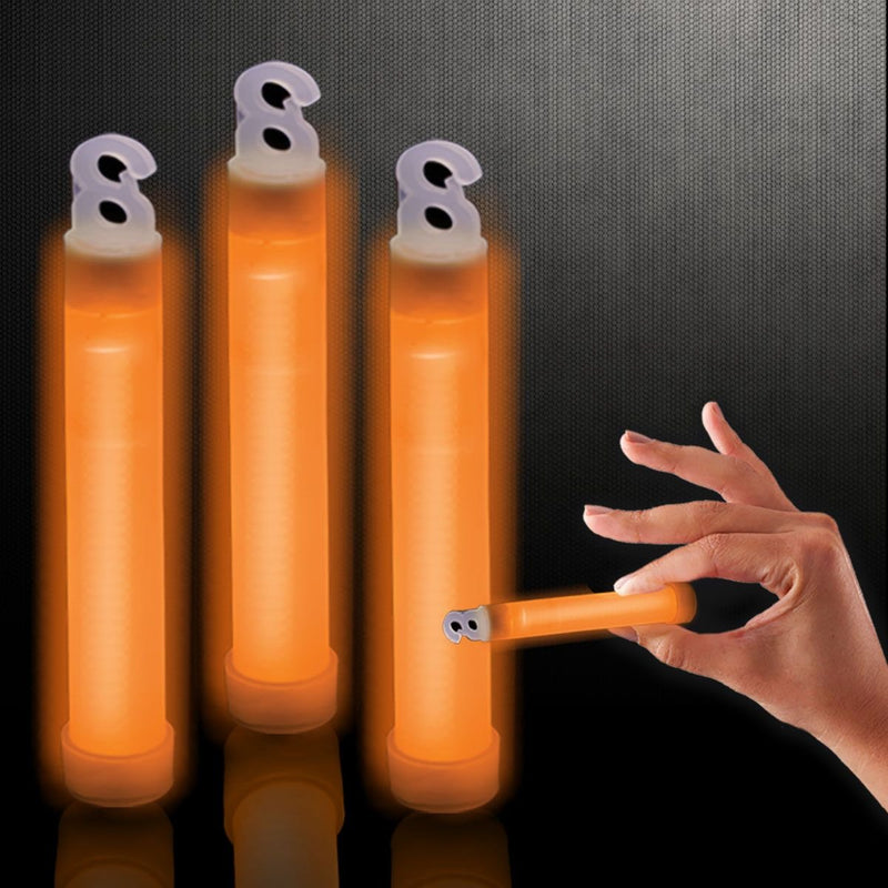  [AUSTRALIA] - Windy City Novelties - 50 Pack - 4" Premium Orange Glow | Bulk Party Favors, Emergency Lights, 4th of July Party Favors, Patriotic Party Supplies, Glow Party, Raves, EDM Concerts.