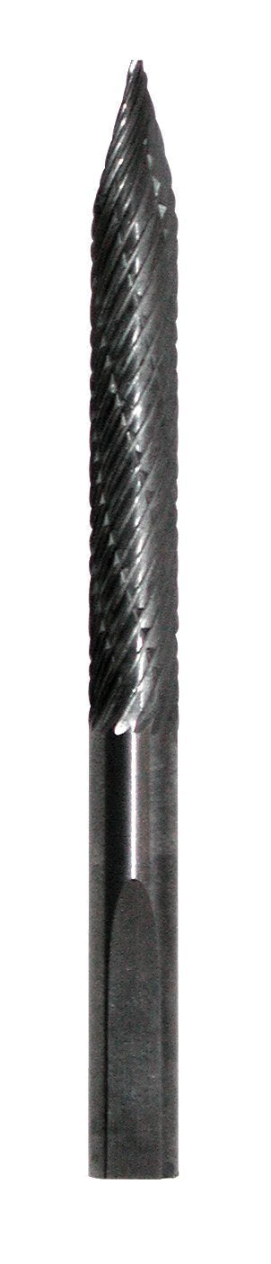 Shark Shark BT34S Carbide Bur, Diamond Cut, 3-Inch Flute, 0.1875-Inch Diameter, Round Shank - LeoForward Australia