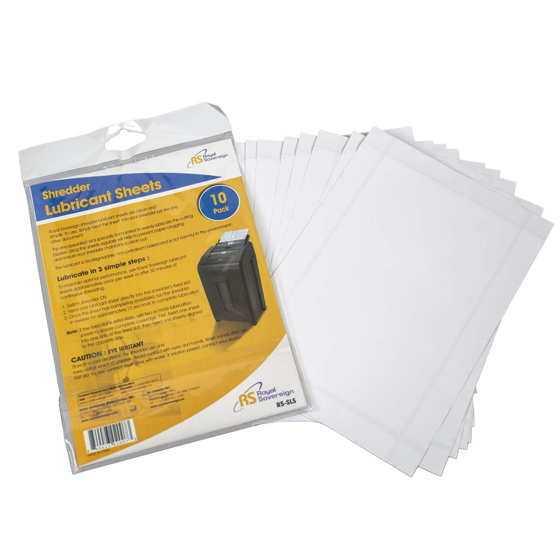  [AUSTRALIA] - Royal Sovereign Shredder Lubricant Sheets, 10-Pack (RS-SLS)