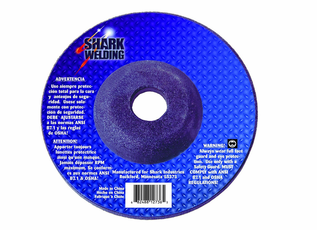  [AUSTRALIA] - Shark 12742    4-Inch by 0.25-Inch by 0.625-Inch Hubless Masonry Grinding Wheel with Type 27 Single