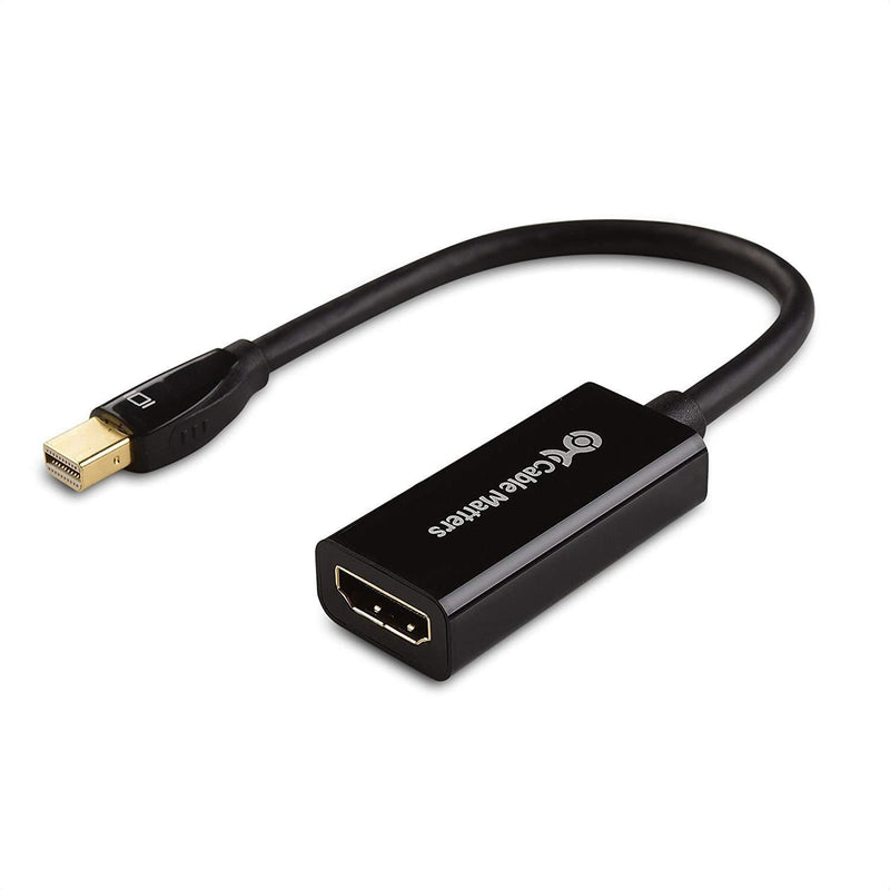 Cable Matters 4K Mini DisplayPort to HDMI 4K Adapter (Mini DP to HDMI Adapter) in Black - Thunderbolt and Thunderbolt 2 Port Compatible - LeoForward Australia