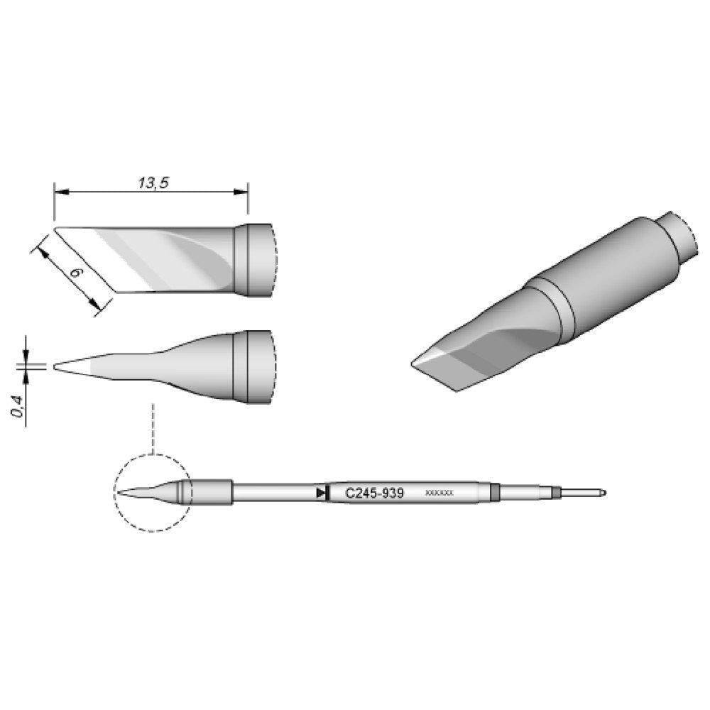  [AUSTRALIA] - JBC C245939 Cartridge Knife 6.0mm x 0.4mm