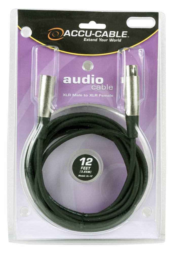  [AUSTRALIA] - ADJ Products XL-12 Microphone Cable, 12'
