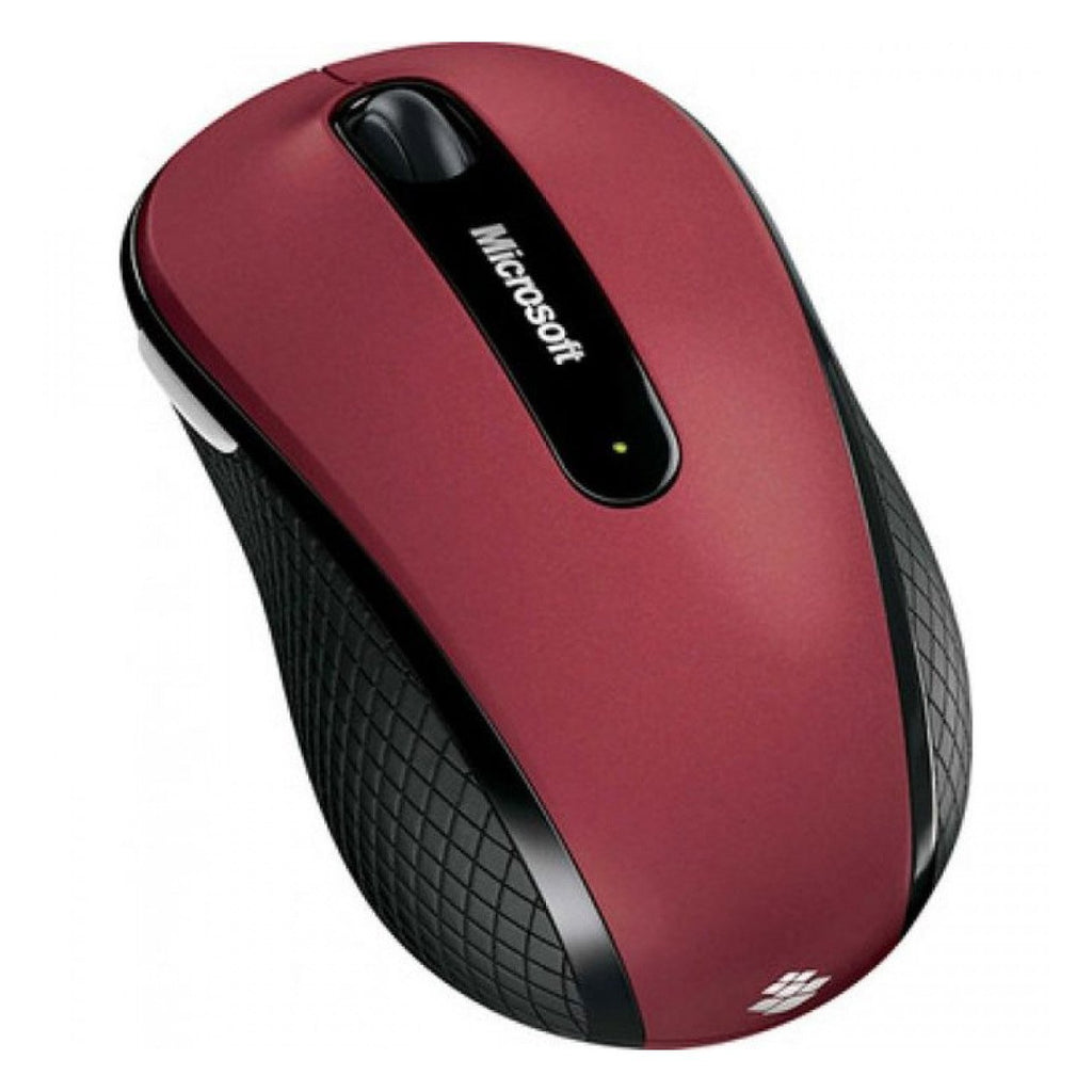  [AUSTRALIA] - Microsoft D5D-00038 Wireless Mobile Mouse 4000; Ruby Pink Red Top with Black Sides