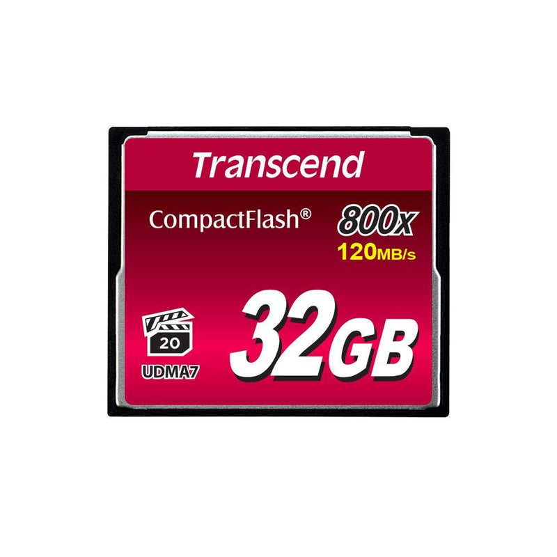  [AUSTRALIA] - Transcend 32GB CompactFlash Memory Card 800x (TS32GCF800) 32 GB