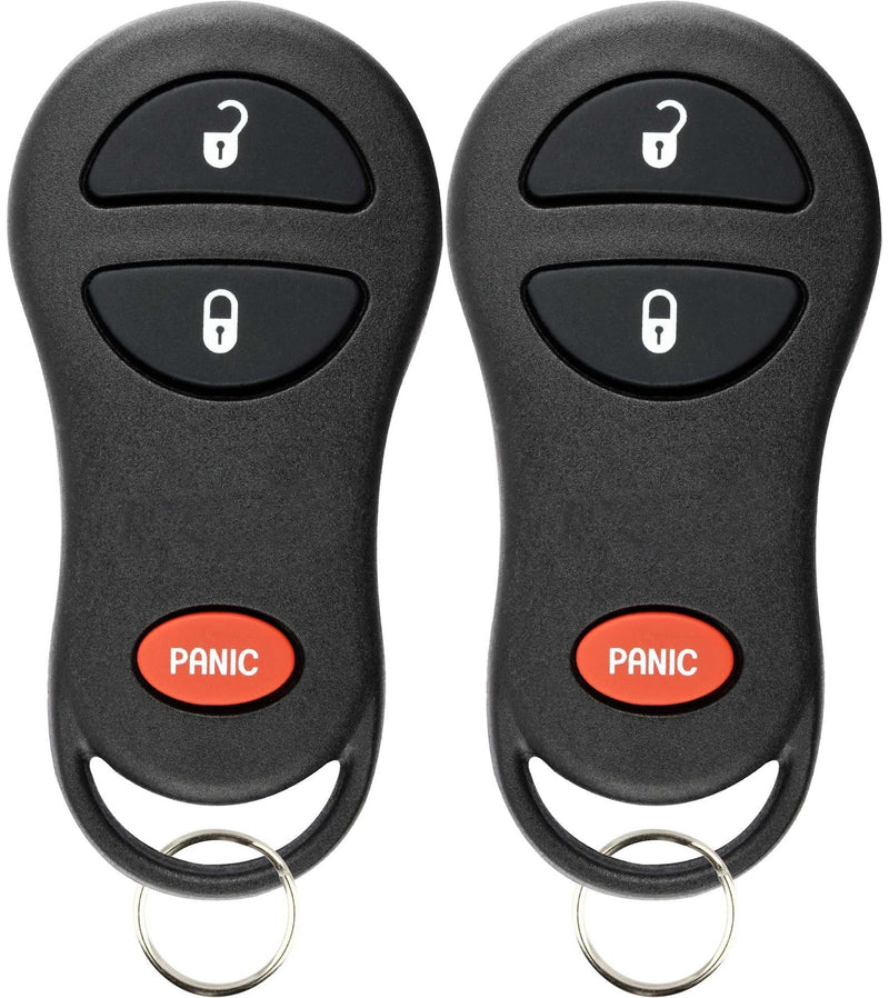  [AUSTRALIA] - KeylessOption Keyless Entry Remote Control Car Key Fob Replacement for GQ43VT17T, 04686481 (Pack of 2)