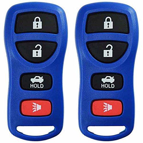 KeylessOption Keyless Entry Remote Control Car Key Fob Replacement for KBRASTU15-Blue (Pack of 2) Blue - LeoForward Australia