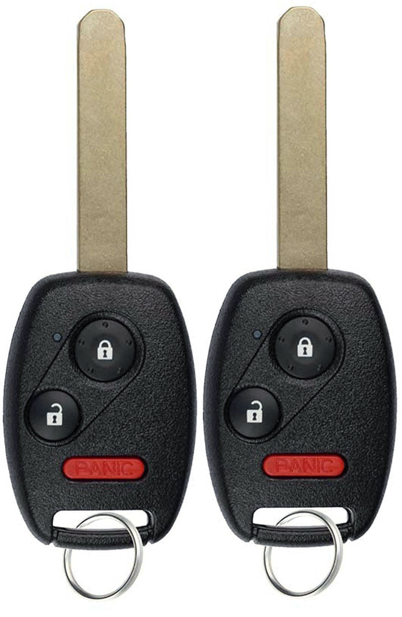  [AUSTRALIA] - KeylessOption Keyless Entry Remote Control Uncut Car Ignition Key Fob Replacement for MLBHLIK-1T (Pack of 2)