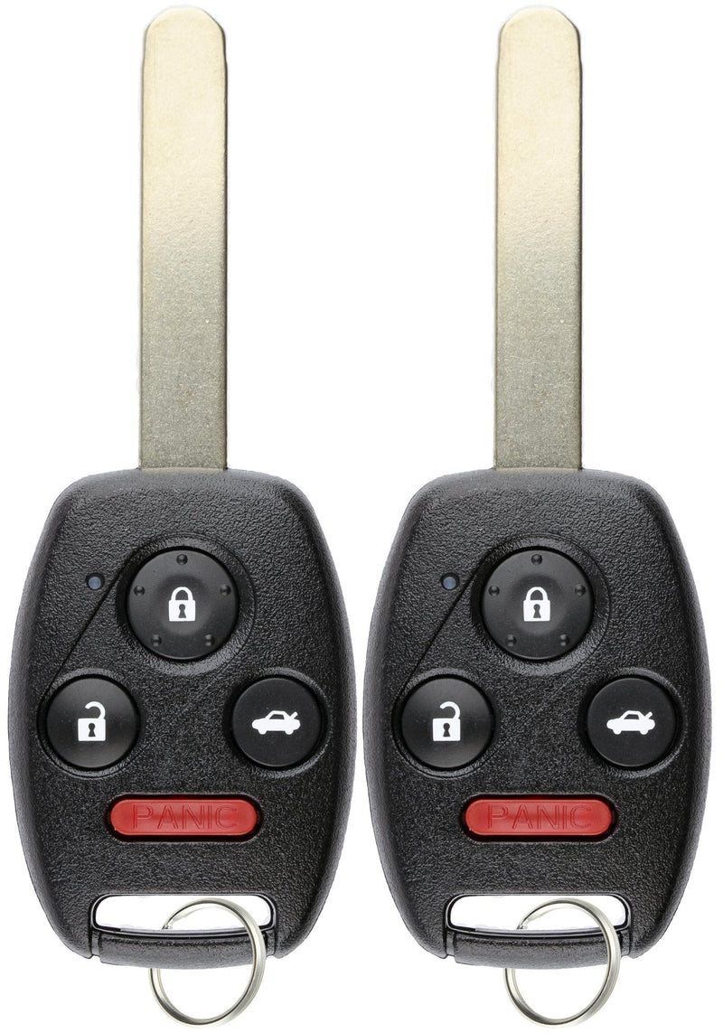  [AUSTRALIA] - KeylessOption Keyless Entry Remote Control Uncut Car Ignition Key Fob Replacement for OUCG8D-380H-A (Pack of 2) black