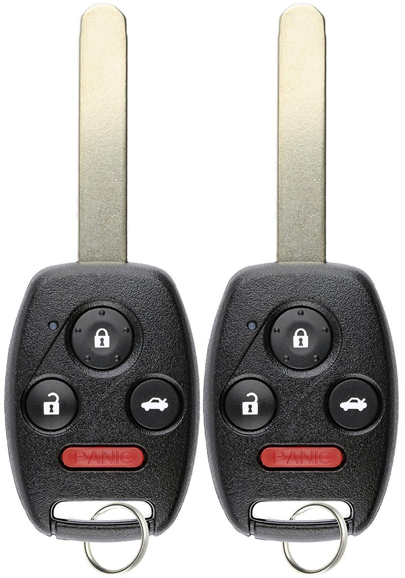  [AUSTRALIA] - KeylessOption Keyless Entry Remote Control Uncut Car Ignition Key Fob Replacement for KR55WK49308 (Pack of 2) black