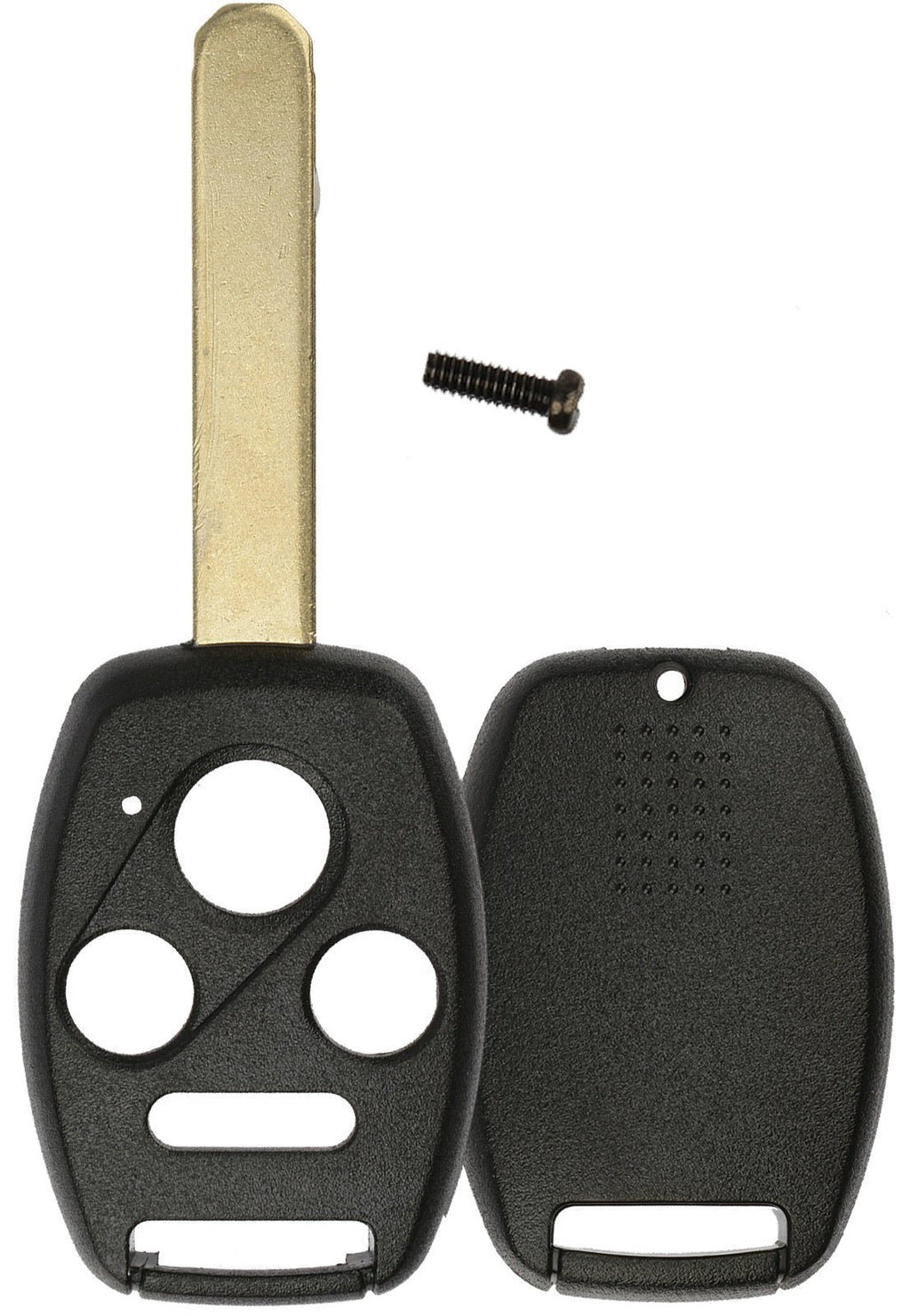  [AUSTRALIA] - KeylessOption Just the Case Keyless Entry Remote Head Key Combo Fob Shell Black