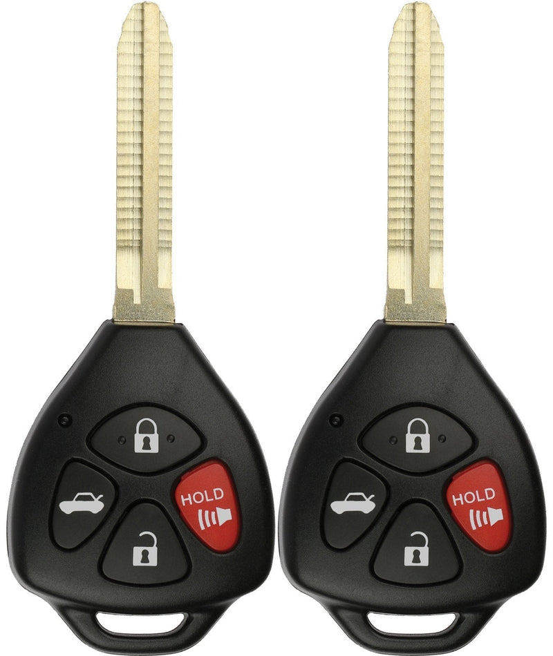  [AUSTRALIA] - KeylessOption Key Fob Keyless Entry Remote Control Replacement for Toyota Camry HYQ12BBY (Pack of 2) black