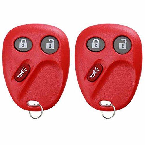  [AUSTRALIA] - KeylessOption Keyless Entry Remote Control Car Key Fob Replacement for LHJ011-Red (Pack of 2) red