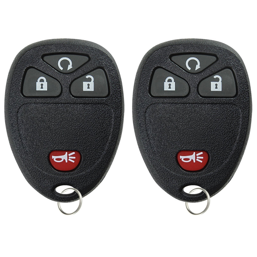  [AUSTRALIA] - KeylessOption Keyless Entry Remote Control Car Key Fob Replacement for 15114374 (Pack of 2) black