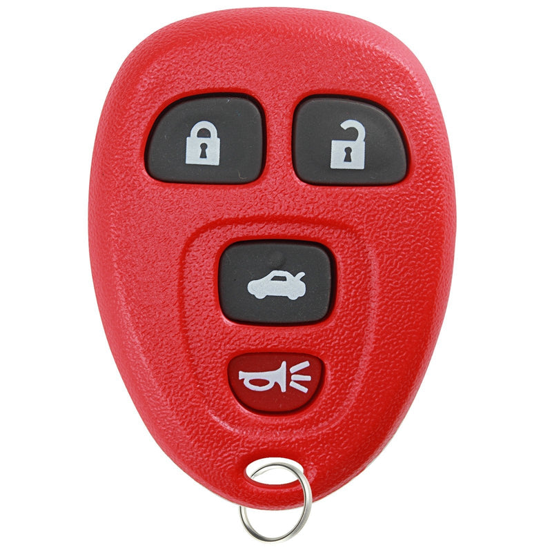  [AUSTRALIA] - KeylessOption Keyless Entry Remote Control Car Key Fob Replacement for 15252034 -Red Red