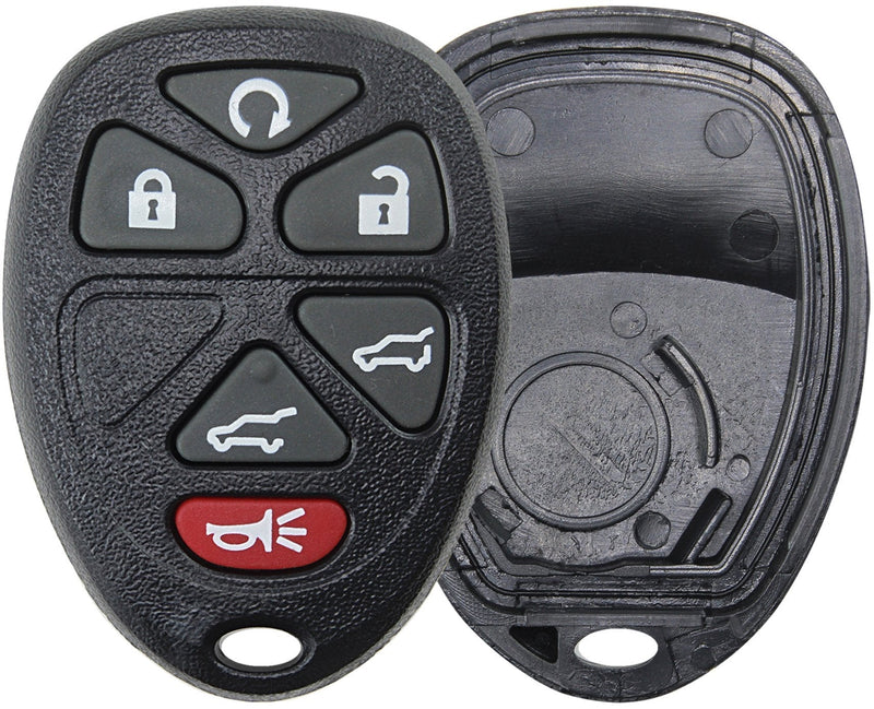  [AUSTRALIA] - KeylessOption Replacement 6 Button Keyless Entry Remote Key Fob Shell Case and Button Pad for OUC60270 black