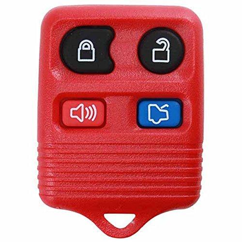  [AUSTRALIA] - KeylessOption Red Replacement 4 Button Keyless Entry Remote Control Key Fob Clicker