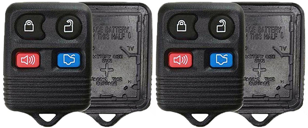 [AUSTRALIA] - KeylessOption Just the Case Keyless Entry Remote Car Key Fob Shell Replacement - Black (Pack of 2)