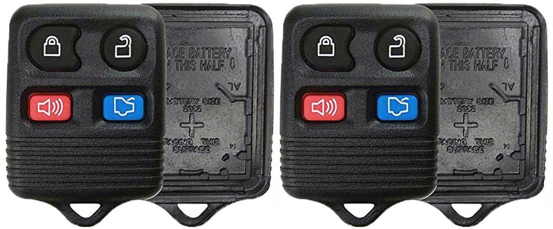  [AUSTRALIA] - KeylessOption Just the Case Keyless Entry Remote Car Key Fob Shell Replacement - Black (Pack of 2)