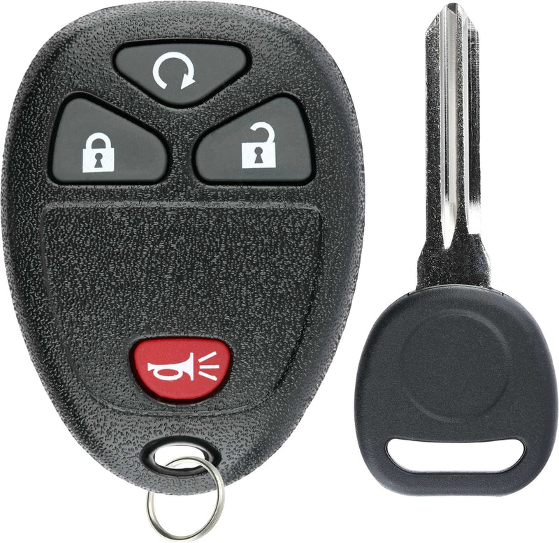  [AUSTRALIA] - KeylessOption Keyless Entry Remote Control Car Key Fob Replacement for 15913421 with Key