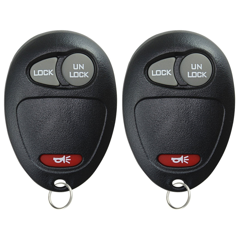  [AUSTRALIA] - KeylessOption Keyless Entry Remote Car Key Fob for Chevy Colorado GMC Canyon Hummer H3 L2C0007T (Pack of 2) black