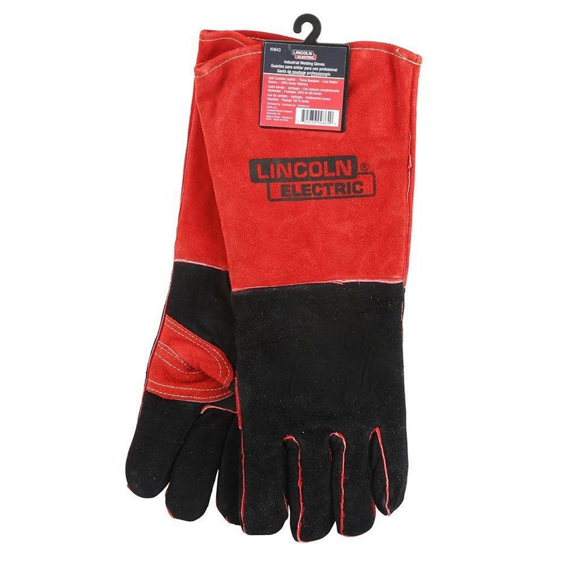  [AUSTRALIA] - Lincoln Electric KH643 Leather Welding Gloves, One Size, Red