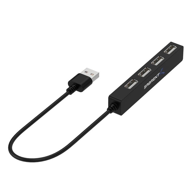 Sabrent 4 Port Portable USB 2.0 Hub (9.5" Cable) for Ultra Book, MacBook Air, Windows 8 Tablet PC (HB-MCRM) 4-Port - LeoForward Australia