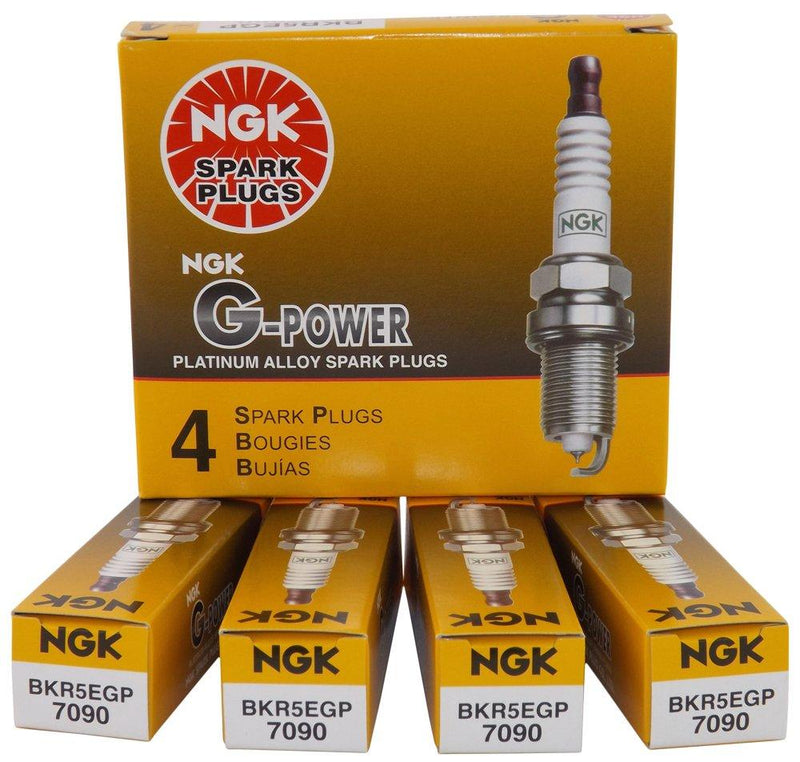 NGK (7090-4PK) BKR5EGP G-Power Spark Plug, (Box of 4) - LeoForward Australia