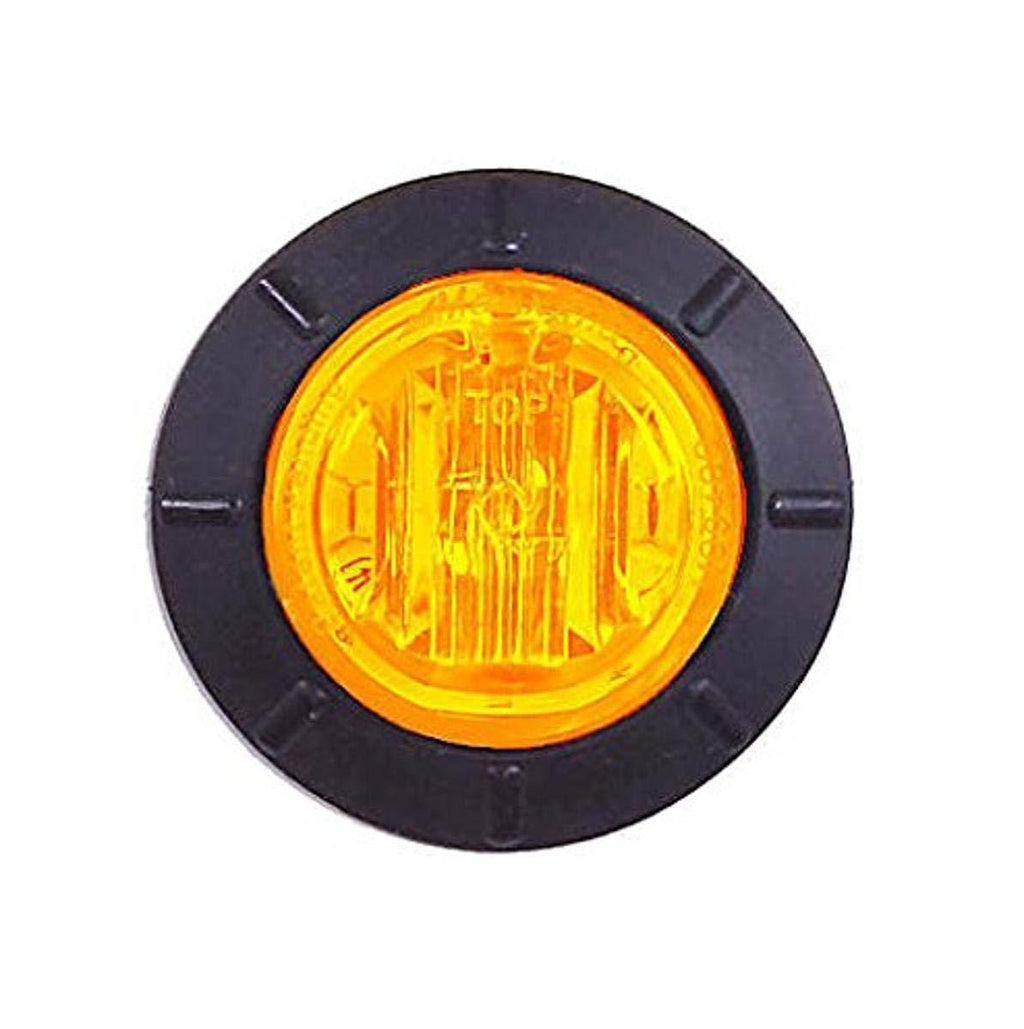  [AUSTRALIA] - Maxxima M09400YCL Amber 1-1/4" Round LED Clear Lens Clearance Marker Light Amber Clear Lens